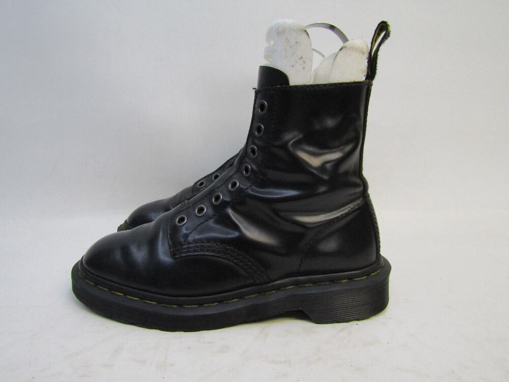Dr. Martens Womens Size 5 M Black Leather Zip Ankle Fashion Boots Bootie